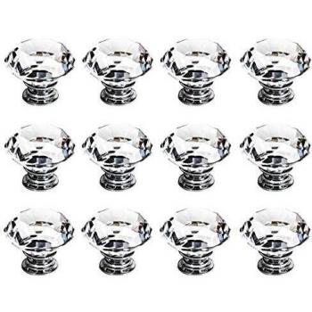 GlimmerGlass 12‑Pack Knobs for Kitchen & Bath