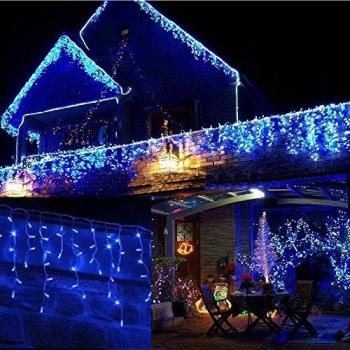 Aurora Blue Icicle Christmas Lights – 10m, 400 LEDs