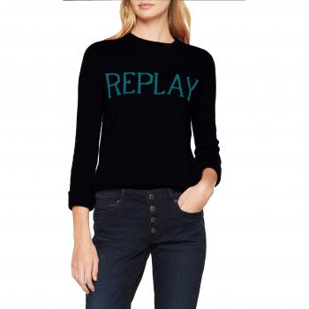 Replay Dk1219.000.g22571j, Pull Femme, Noir