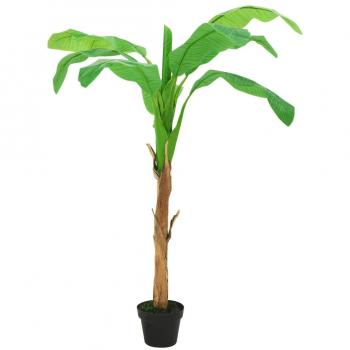 Árbol bananero decorativo 180 cm con florero verde