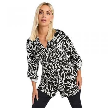 Elegant Black Pintuck Patterned Top