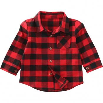 Children's Long Sleeve Checkered Shirt