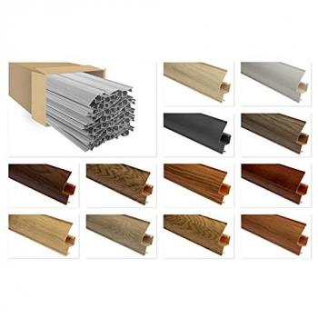 Battiscopa moderna in PVC 23x65mm con canalina per cavi