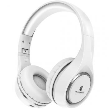 Bluetooth-Kopfhörer auf Ohr, Chououkiu Faltbare Hi-Fi Stereo-Kopfhörer mit Mikrofon und In-Line-Lautstärke für Handy / TV / PC