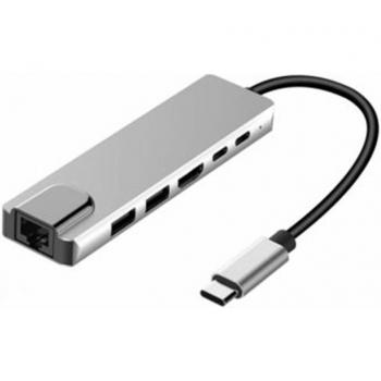 MacBook USB Type C Hub with 4K HDMI and LAN Charging