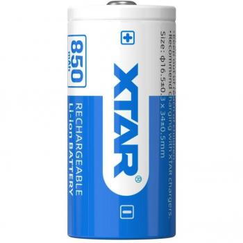 Modello Xtar 16340 850 mAh con protezione in serie