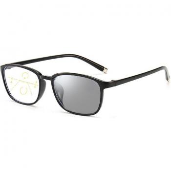 Multifokale Lesebrille für Männer und Frauen, progressiv, photochromatisch, Anti-Blau-Licht, flexibles TR90 +1,5