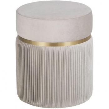Puff Elegante Beige Dorado