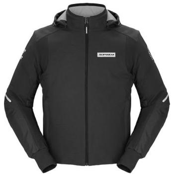 Spidi Armor H2Out Felpa con cappuccio moto impermeabile e traspirante, colore nero e bianco, taglia XL