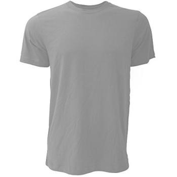 Mid Grey Canvas Jersey T-Shirt, 2XL, Short Sleeve, Bella+Canvas