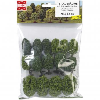 Ensemble 15 arbustes feuillus pour maquettes