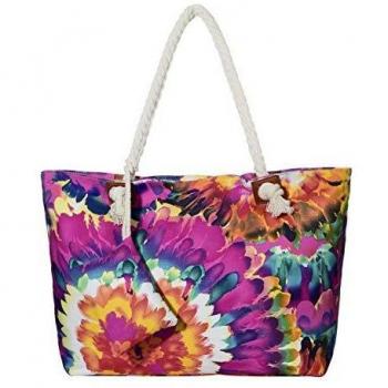 Sac de Plage avec Fermeture Éclair Motif Aquarelle