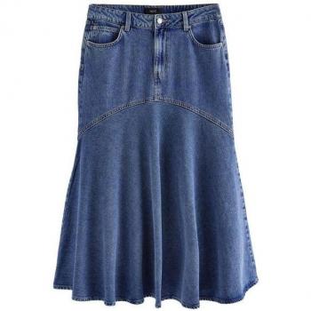 Jupe Next en Denim Coton Bleu Foncé