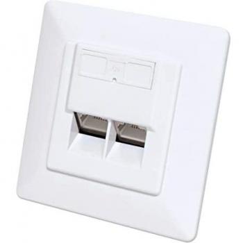 Intellinet 771917 Prise de Courant 2 x RJ-45 Wit