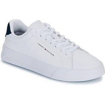 Tommy Hilfiger TH COURT LEATHER GRAIN ESS Plateausneaker, Freizeitschuh, Halbschuh, Schnürschuh mit Logoschriftzug