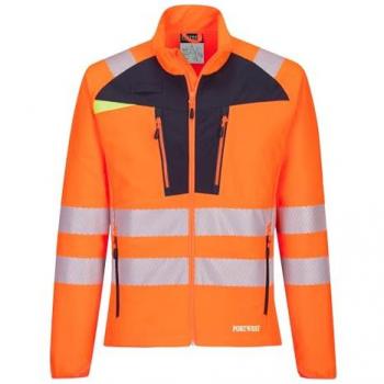 Portwest DX4 Men's Hi Vis Baselayer Top with Zip Pocket Orange/Black XL