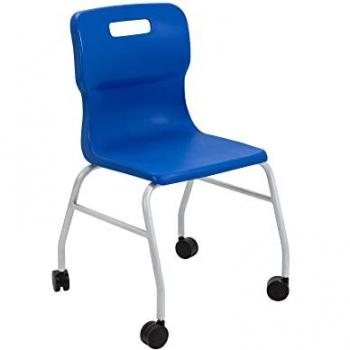 TC Office Titan Move 4 Leg Chair with Castors, Blue