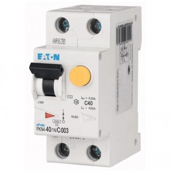 Disjoncteur magnétothermique Eaton 40A 1P+N 30mA AC 4,5kA