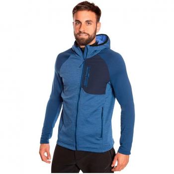 Trangoworld Men's Fleece Hooded Sweatshirt in Blue, Medium/Large