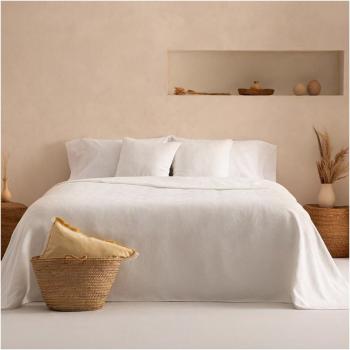 Colcha Moderna Lindi – Algodón Ligero 250×270 cm, Jacquard Floral Blanco