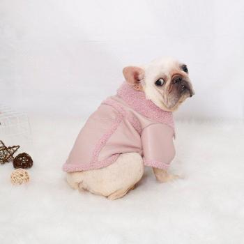 Winter Pet Jacket, Leather Dog Coat, Soft Costumes in Red and Black for Small to Large Dogs