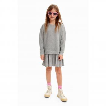 Desigual Punktekleid für Kinder Schwarz 13/14