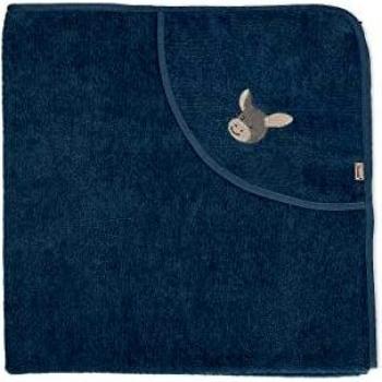 Sterntaler GOTS Kapuzenbadetuch Emmi 100 x 100 cm graublau