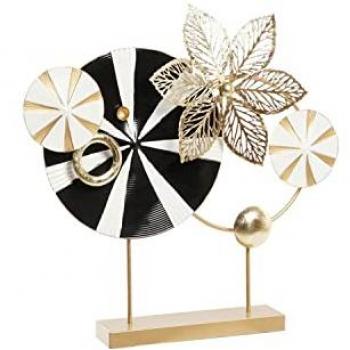 Sleek Golden Noir Metal Statue – Modern Interior Décor (62 × 9 × 61.6 cm)
