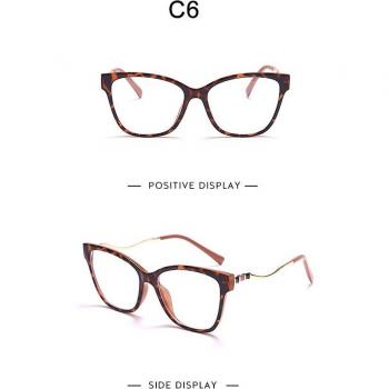 Gafas ópticas unisex retro con lentes cuadradas negras y montura TR90 anti-blu-ray
