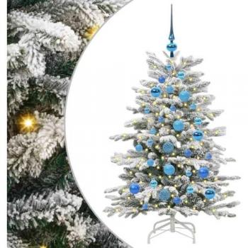 Arbre de Noël Artificiel 120 cm VidaXL – Blanc, Branches Flexibles