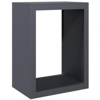 Porte-bûches de cheminée anthracite 60x40x80 cm