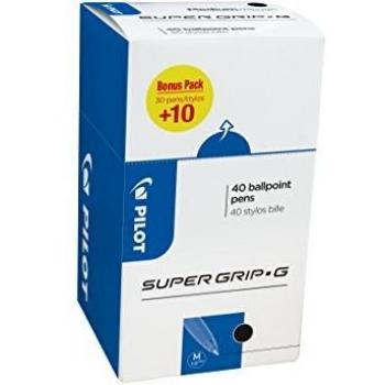 Penna a sfera Super Grip G Pilot 0.7 mm nero confezione 30+10