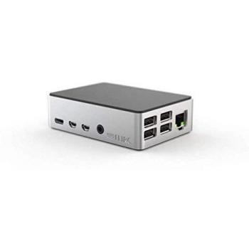 FLIRC Aluminium Gehäuse für Raspberry Pi 4, silber/schwarz