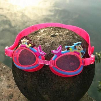 Kids' Mermaid-Themed Swimming Goggles with Earplugs