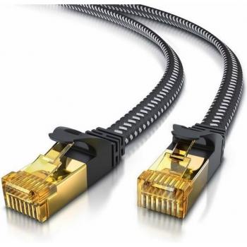 Primewire Flachbandnetzwerkkabel CAT 7 – 30 m, 10 Gbit/s, U/FTP, Baumwollmantel