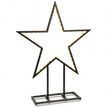 LED‑Band Stolt Metallstern 80 cm, 66 Flammen