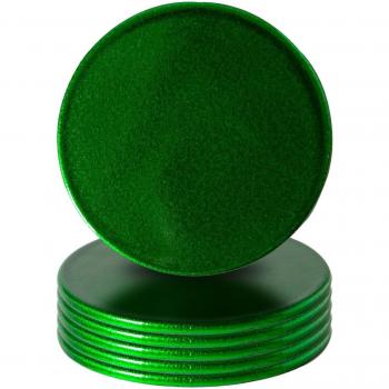 10cm Green Metallic Coasters