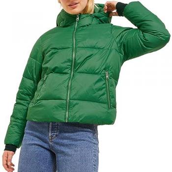 Giacca verde con cappuccio Billie Puffer Jack & Jones