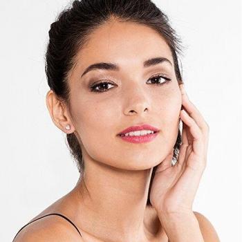 Aretes de Plata con Baño de Oro Rosado Corazón