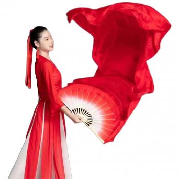 Ventilateur de Danse en Soie Unicolore