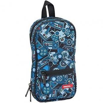 SAFTA PLUMIER MOCHILA C/4 PORT. LLENOS SAFTA WELCOME GAMERS BLUE