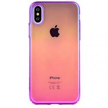 Cover bicolore Viola e Rosa per iPhone Xs 5.8