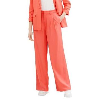 Tom Tailor Denim Viskose Webhose Weitbein Rot