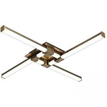 Inspired Cinto Flush Ceiling Light 24W LED, 3000K, 1950lm, Antique Brass