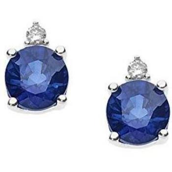 Pendientes de Lujo en Oro 18Kt con Zafiros y Diamantes