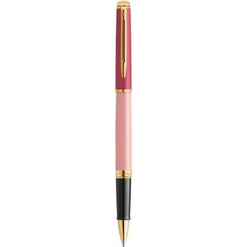 Stylo roller Waterman Hémisphère rose laqué or pointe fine