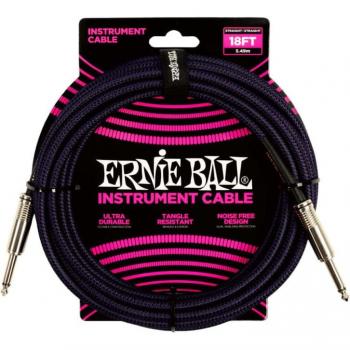 Ernie Ball P06395 Black and Purple Cable
