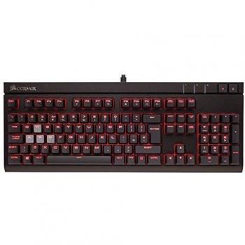 Corsair Gaming CH-9000226-UK STRAFE Cherry MX Blue Performance Red Backlit Mechanical Keyboard