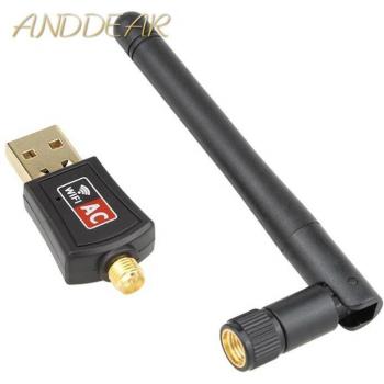 Kabelloser USB WiFi Adapter 600Mbps Dual Band RTL8811CU mit externer Antenne für Android