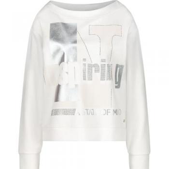 Monari Kapuzenpullover Creme Größe 44